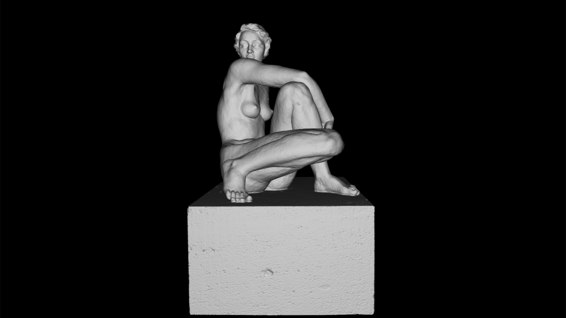 Präventivscan einer Skulptur von Fritz Klimsch